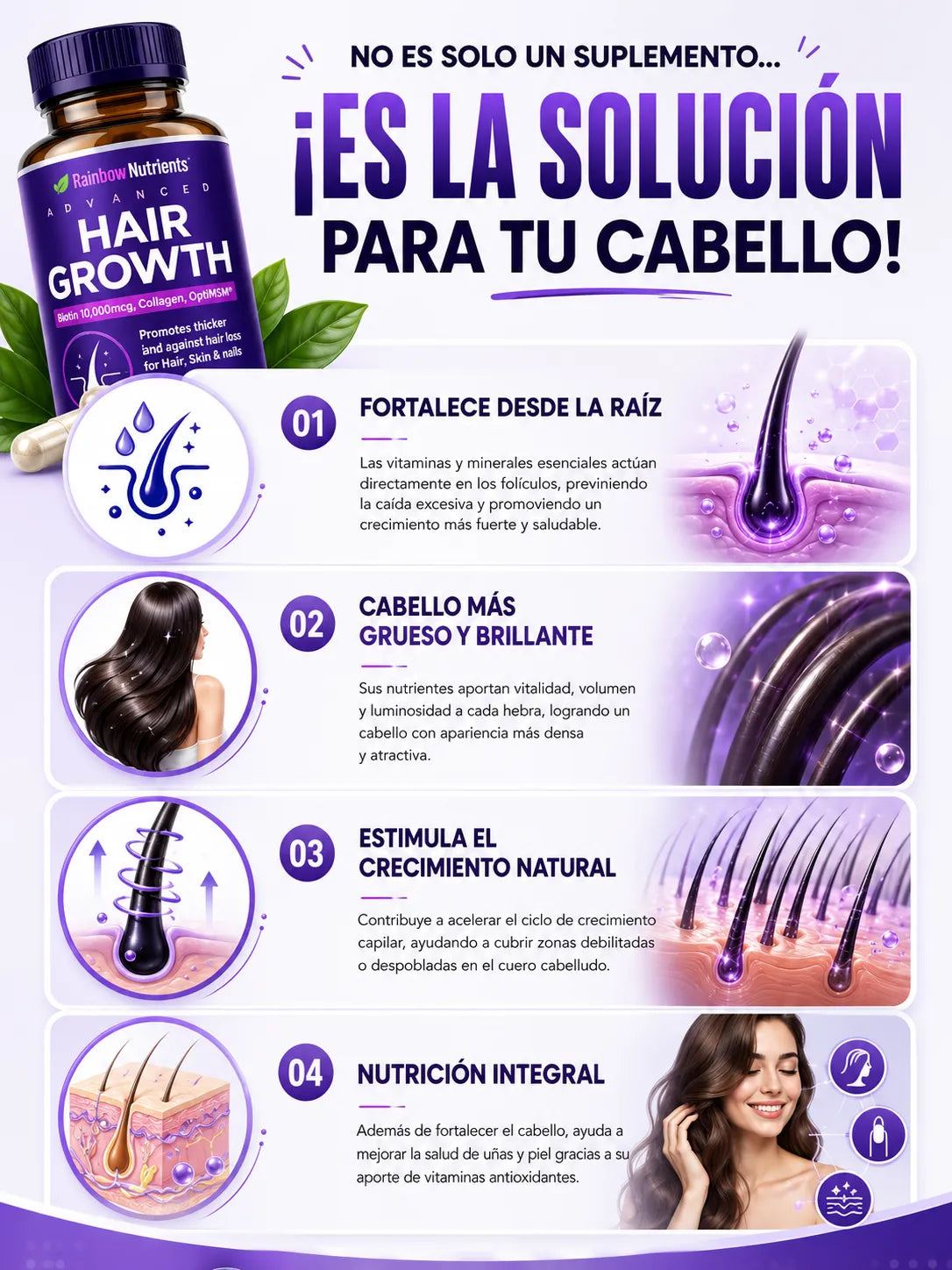 Vitaminas Para El Cabello Hair Growth | 2X1 Oferta
