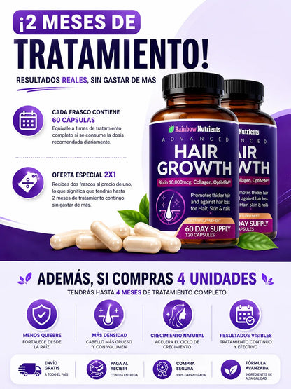 Vitaminas Para El Cabello Hair Growth | 2X1 Oferta