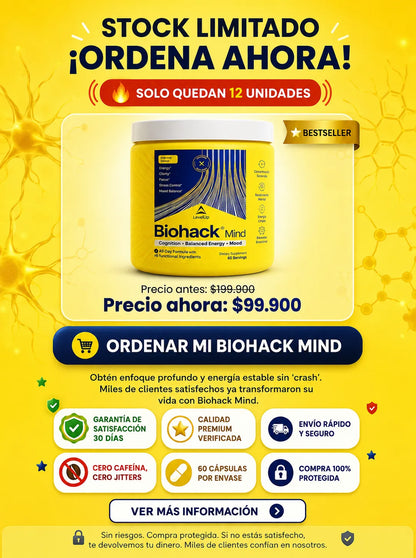 Biohack Mind | Energía constante todo el día 100% natural☘️