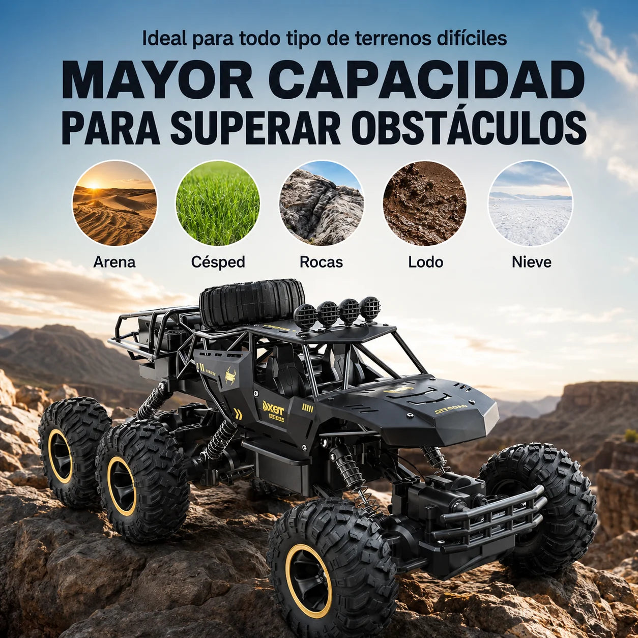 Carro Monster 6x6 a Control Remoto🎁