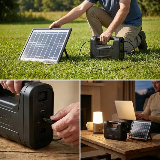 Kit Panel Solar Lámpara KILLO 4 BOMBILLO
