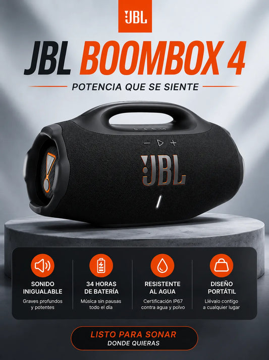 Parlante JBL Boombox 4: Sonido y bajos inigualables 🎶
