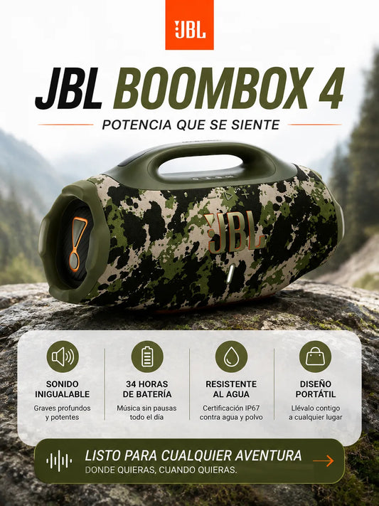 Parlante JBL Boombox 4: Sonido y bajos inigualables 🎶